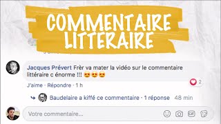 Le commentaire littéraire - français - 1ère