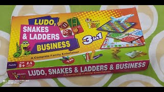 ₹200 Unboxing Ludo, Snake & Ladders, Buisness 3 in 1 #unboxing  #unboxingvideo #unbox #viralvideo screenshot 2