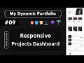 Responsive Projects Dashboard UI | Build Portfolio Website Html CSS JavaScript Bootstrap