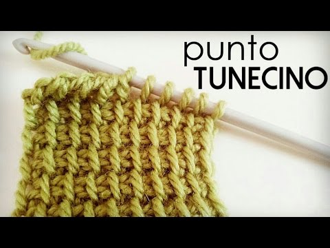 Punto Tunecino (Punto Básico o Punto Simple de Crochet Tunecino)