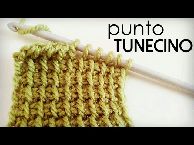 Punto Tunecino (Punto Básico o Punto Simple de Crochet Tunecino