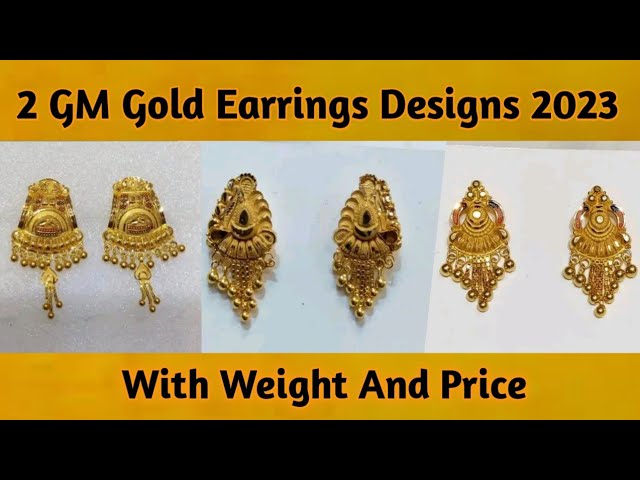 Gold Replica Earrings Design 2023