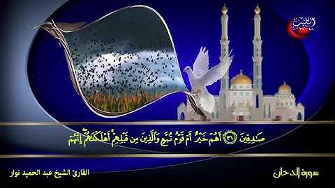 سورة الدخان القارئ الشيخ عبد الحميد نوار