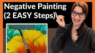 Negative Painting In Watercolor (EASY 2 Step Background Tutorial!)