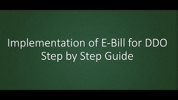 E-Bill Implementation for DDO