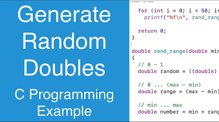How To Generate Random Double Numbers | C Programming Example