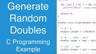 How To Generate Random Double Numbers | C Programming Example