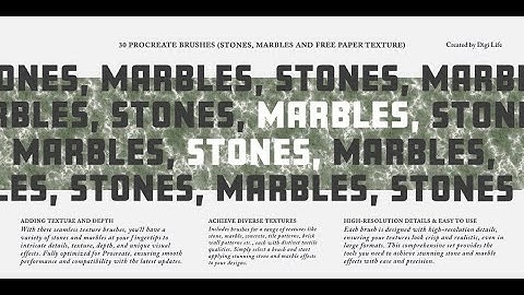 Stones & Marbles Procreate Brushes Stock Graphics Download