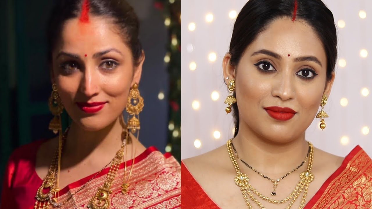 YAMI GAUTAM wedding/Bridal Inspired makeup look tutorial in hindi #himachali #bridal makeup tutorial