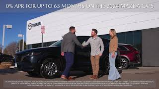 0% APR for up to 63 Months on the 2024 Mazda CX-5