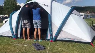 quechua air seconds 4.2 xl fresh & black family camping tent