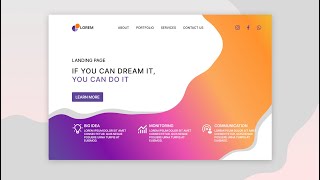 Landing Page Design : Figma Tutorial For Beginners