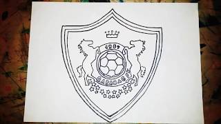 QARABAĞ FK futbol kulübü amblemi çizimi