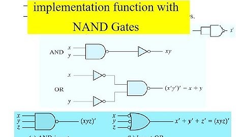 implementation function with NAND Gates in logic design