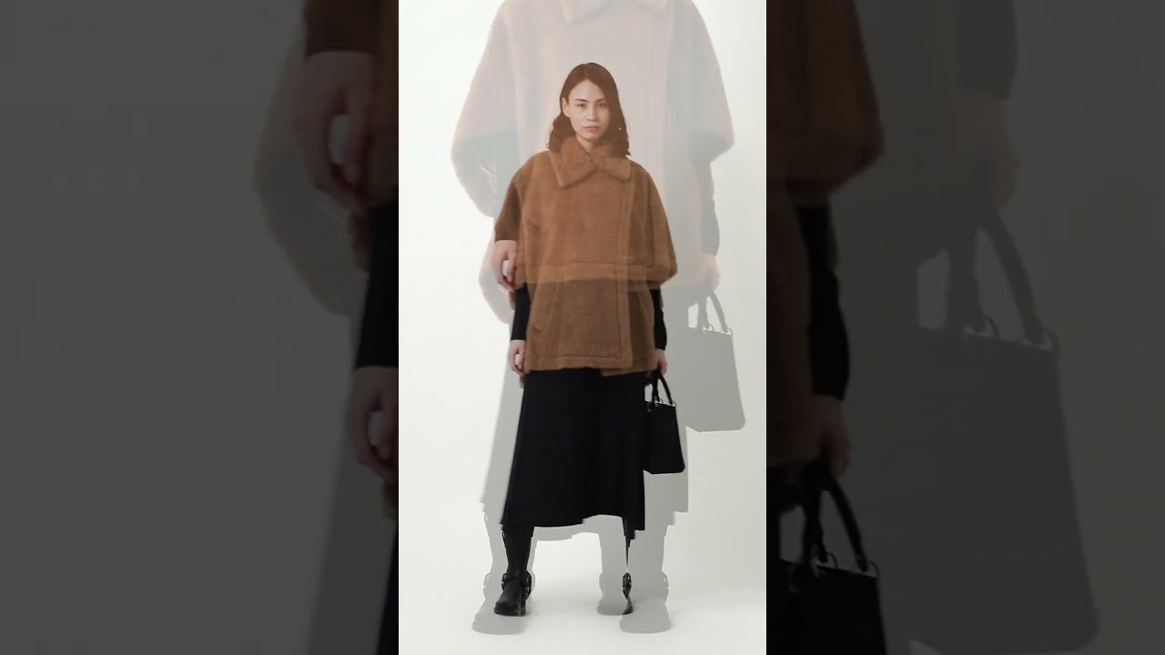あくびchan ★Max Mara ★テディベア　ケープコートブラック Max Mara - マックスマーラ MAX MARA ケープジャケット MANTO1