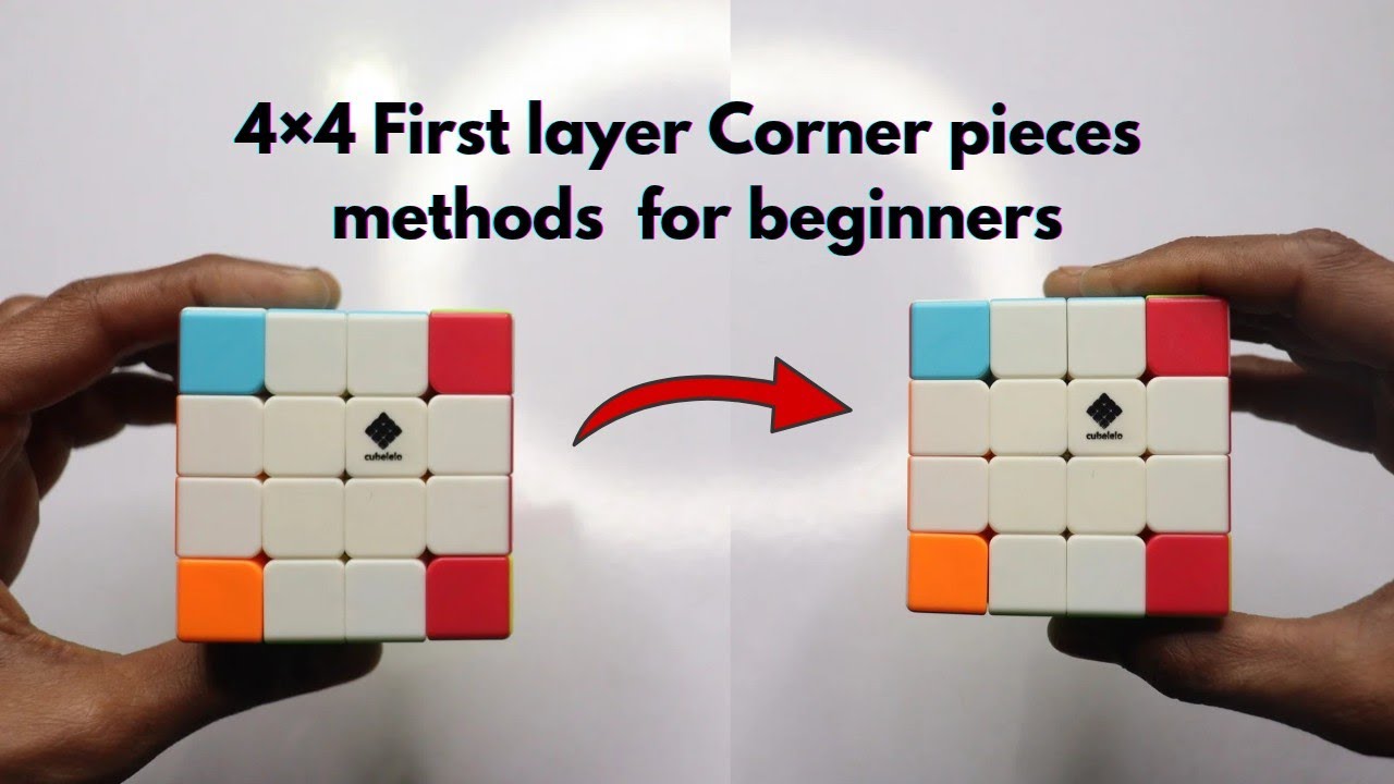 4×4 first layer corner pieces solving methods for beginners / #cubers # ...