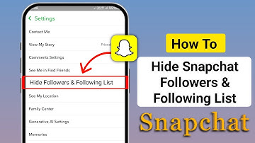 How to Hide Snapchat Followers & Following List | Hide Snapchat Followers & Following