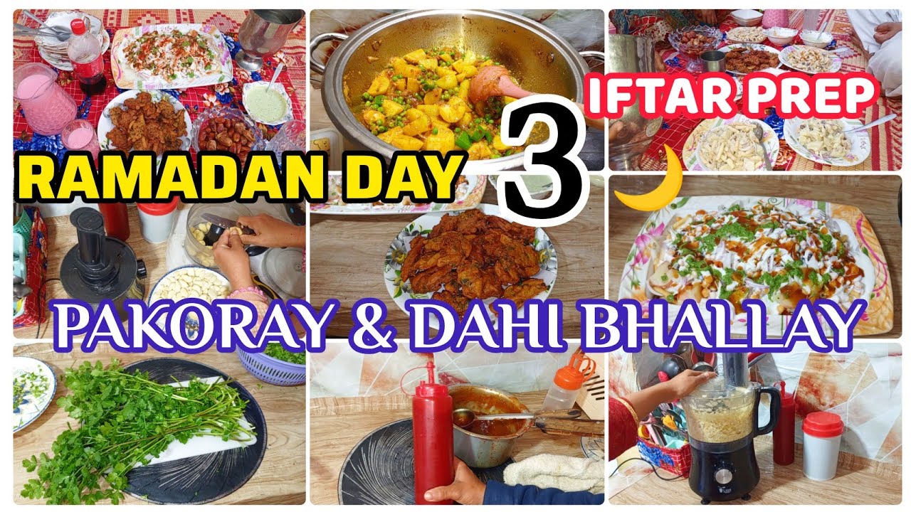 Ramadan Day 3 🌙 Full Day Routine & Iftar Prep | Crispy Aloo Palak Pakoras + Homemade Dahi Bhallay 