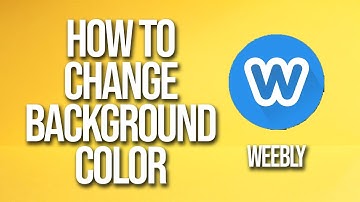 How To Change Background Color Weebly Tutorial