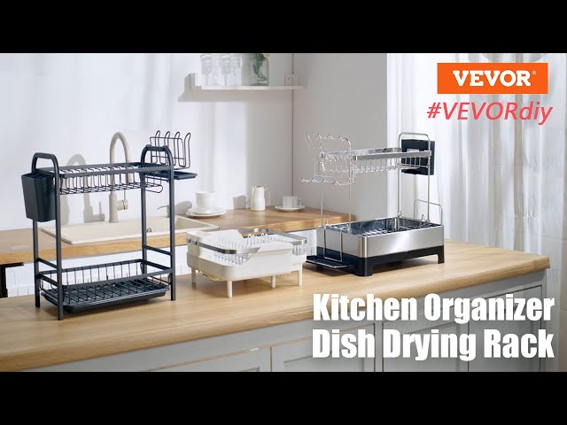 VEVOR 2Tier Dish Drying Rack Dish Drainer Stainless Steel Kitchen