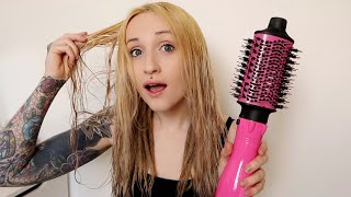 One Step Hair Dryer Brush -  Review &amp; Tutorial