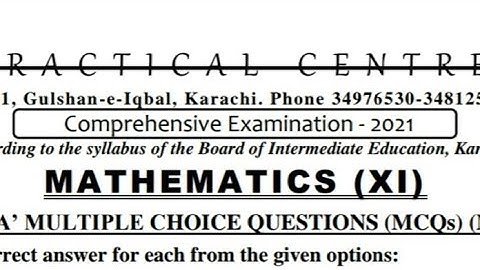 Class XI Mathematics |Practical Centre MCQs with correct answer|Shahid Concept Academy