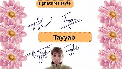 Tayyab name signature #name signature with arooj