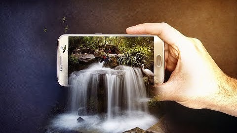 3D Waterfall On Mobile(3D Pop Out Effect) Photo Manipulation In Photoshop