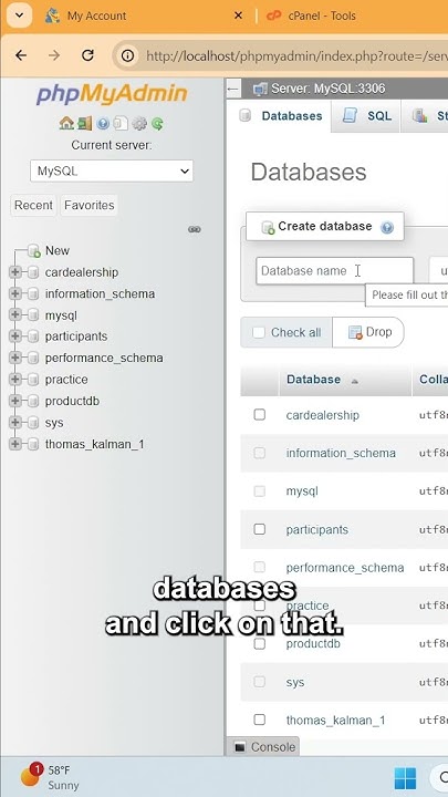 Secrets to Creating Databases in phpMyAdmin on Localhost | Database ...