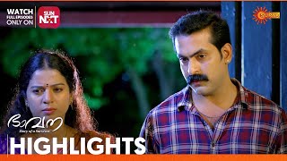 Bhavana - Highlights of the day | Watch full EP only on Sun NXT | 27 Sep 2023 | Surya TV