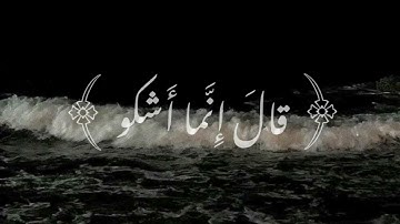 ‏القــرآن الكــريم . سورة يوسف | الآية ( ٨٦ ) .