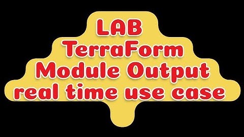 Terraform module output example - LAB