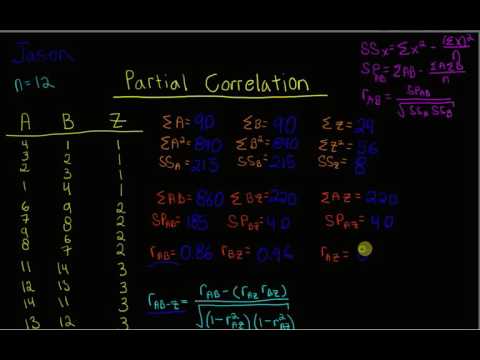 Partial Correlation: Part 1 - Calculating "r"