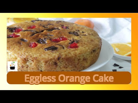 Eggless Orange Cake | ऑरेंज केक | Eggless Orange Cake with Curd