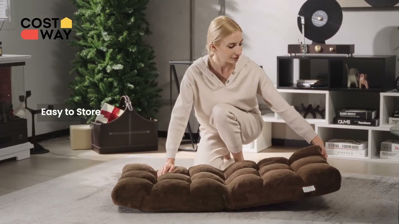 Costway 14-Position Adjustable Cushioned Floor Chair