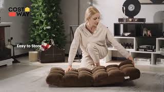 Costway 14-Position Adjustable Cushioned Floor Chair