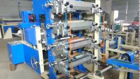 Four color printing napkin paper folding machine napkin paper making machine