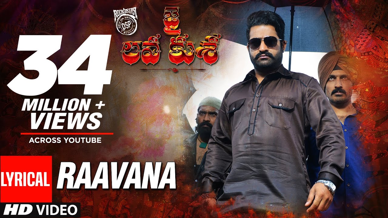 Jai Lava Kusa Songs  RAAVANA Song With Lyrics  Jr NTR Raashi Khanna  Devi Sri Prasad