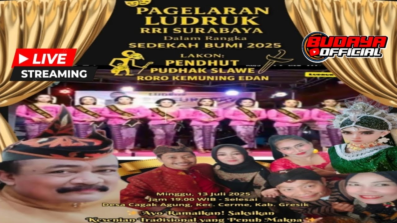 🛑Prat 1 Live  Ludruk RRI SURABAYA Ds Cagak Agung Kec Cerme Gresik