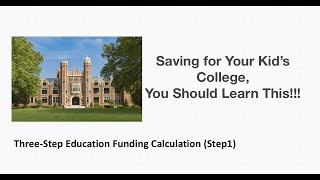 Three-Step Education Funding Calculation (Step 1:Calculate Future Annual College Cost)