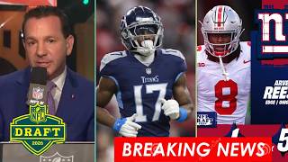 2026 NFL Draft | Titans select Carnell Tate with 4th pick - Giants select Arvell Reese with No. 5