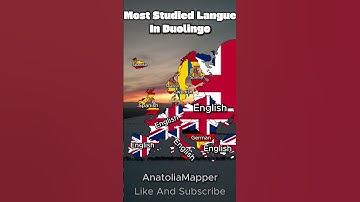 Most Studied Langue in Duolingo  #geography  #geographythroughmaps  #mapping #mapper  #europe