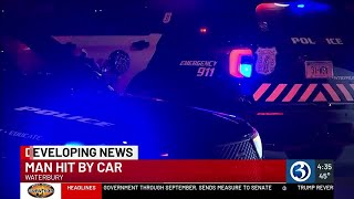 55-year-old man in critical condition after being hit by car in Waterbury