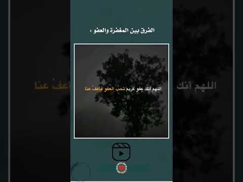 الفرق بين العفو والمغفرة    التوحيد  العفو المغفرة