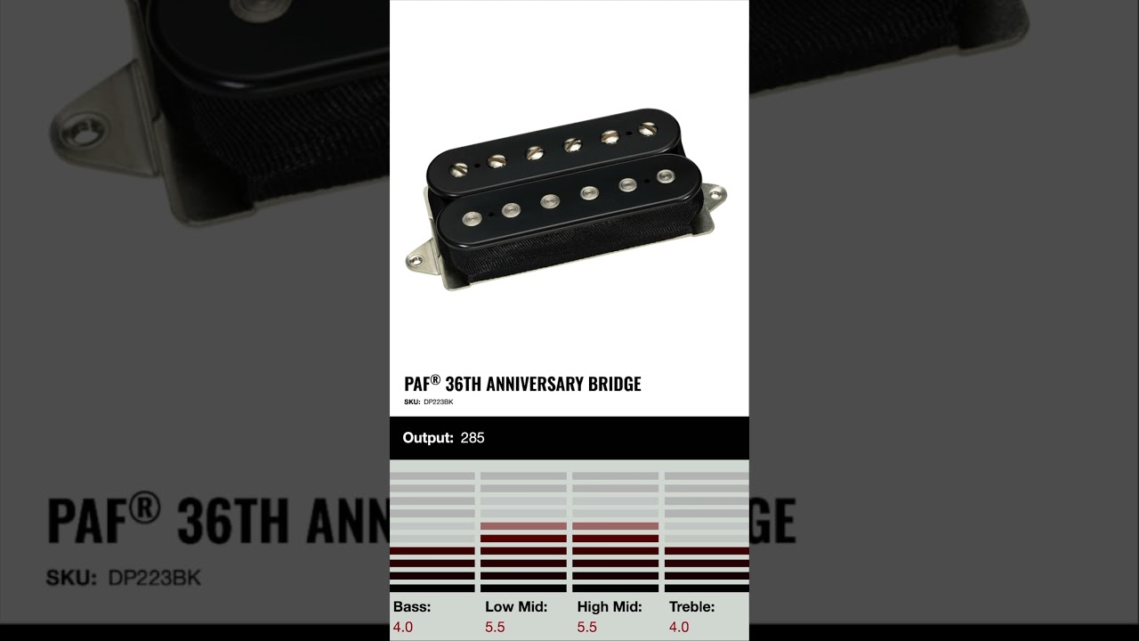 Dimarzio PAF36 Anniversary vs EMG 81 TWX