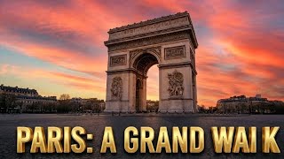 Paris Walking Tour in the Rain I From Arc de Triomphe to Eiffel Tower &amp; Louvre at Night