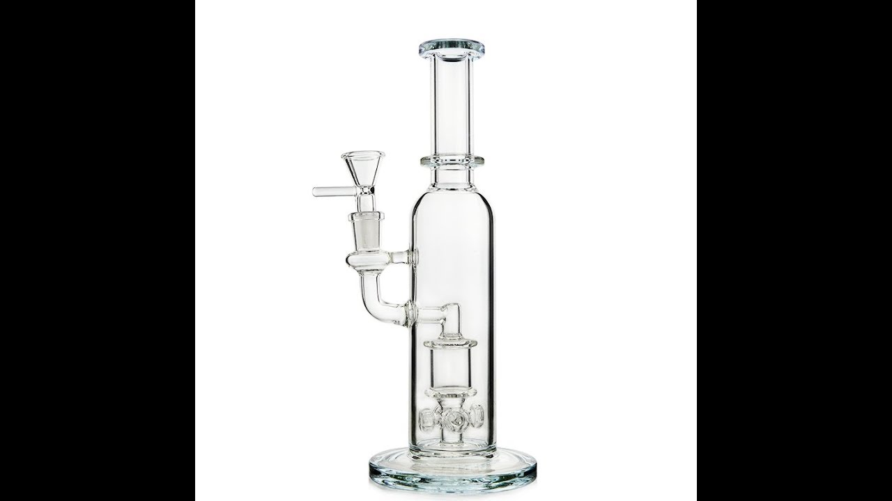 Cheap 4 Mushroom Perc Clear Bong Water Pipes 14.5mm Joint  WP575