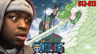 ZORO DOESN'T EVEN NEED "HAKI" TO WIN!!!! | ONE PIECE EPISODES 612-613 REACTION!!!!