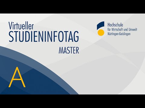 Studieninfotag Master der HfWU – Stream A