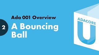 Ada 001 - Lesson 2 - A Bouncing Ball
